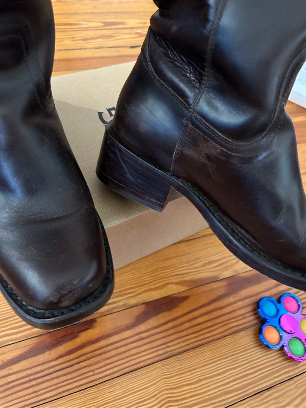 Frye 14L Campus tall boots - bourbon - Picture 5 of 7